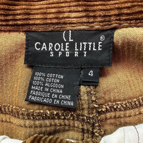 Carole Little Women’s Brown 90’s Y2K Corduroy Cotton Midi Skirt Academia Vintage - Picture 2 of 7